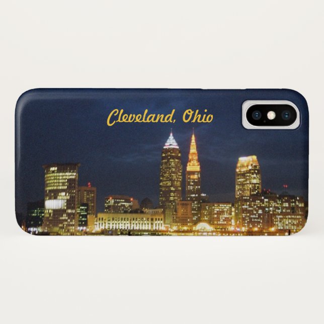 Cleveland, OH Night Lights Vibe capas de iphone (Verso (Horizontal))