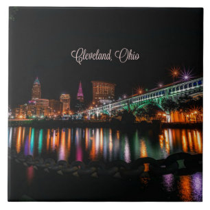 Cleveland, Ohio cityscape, rotulado