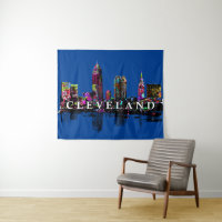 Cleveland Ohio em tapeçaria de grafite