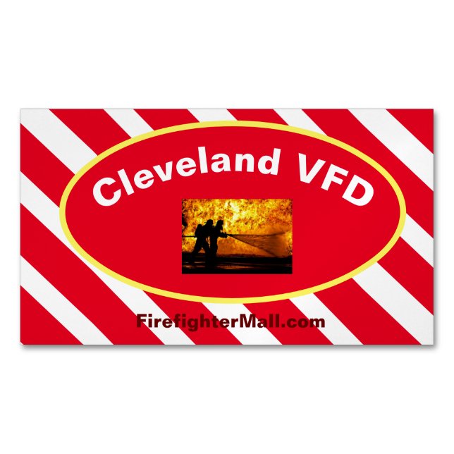Cleveland VFD Chama Cartões de visitas magnéticas (Frente)