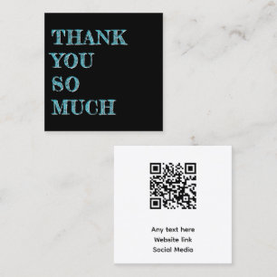 Cliente Obrigado Cartões de visitas de código QR