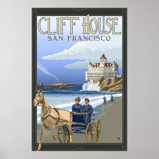 Cliff House - São Francisco, Poster de viagens CA (Frente)