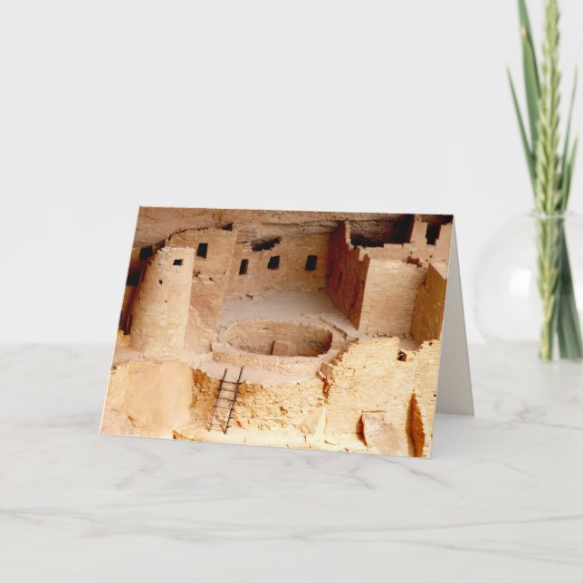 Cliff Palace Kiva Cartão de Saudação de Vazio de F (Frente)