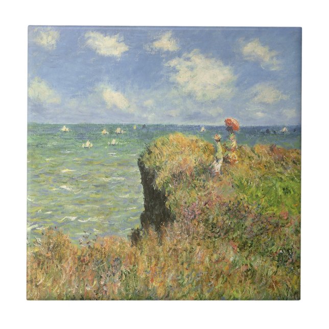 Cliff Walk em Pourville por Claude Monet (Frente)