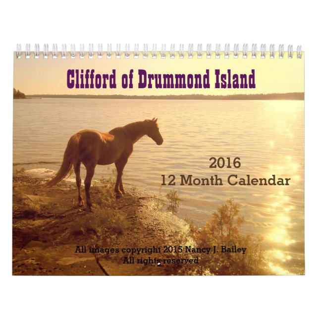 "Clifford do calendário da ilha" 2018 de Drummond (Capa)