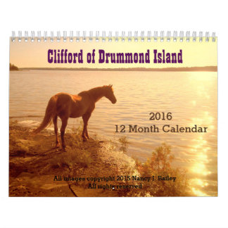 "Clifford do calendário da ilha" 2018 de Drummond