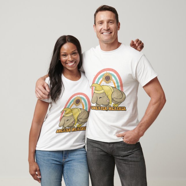 Clima de Suéter Retrô - Camiseta de Outono (Unissex)