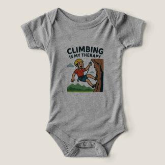 Climbing Is My Therapy Cartoon Rock Climber Design