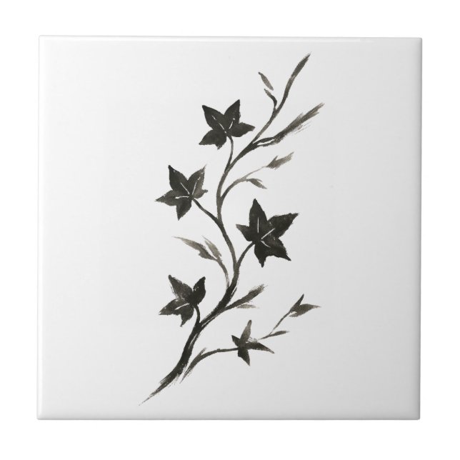 Climbing Vine – Minimalist Botanical Brush Art on (Frente)