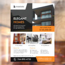 Cling da janela de propriedade imobiliária