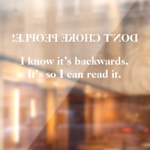 Cling da janela do carro, 11" de comprimento por 8