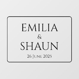 Cling personalizado sofisticado da janela de casam