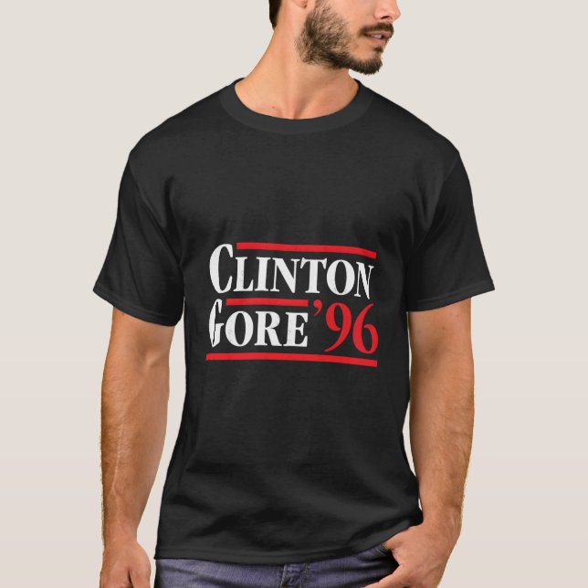 Clinton Gore 96 - Suéter Da Campanha Retro Para O  (Frente)