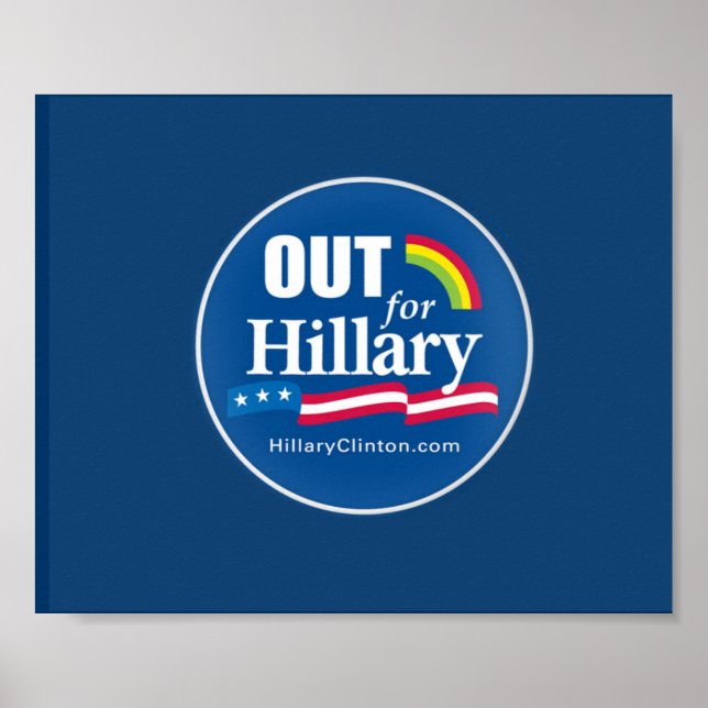 Clinton "Out" Poster Gay (Frente)