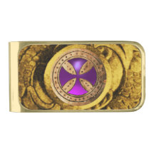 ANTIQUE TEMPLAR CRUZAR Ametista Roxo