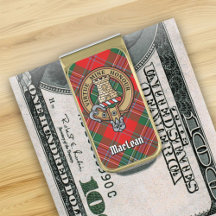 Clan MacLean Crest sobre Tartan