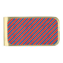 STRIPES DOURADAS DE DIAGNONAL AZUL VERMELHO PATRIÓ