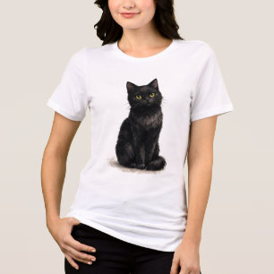 Clipart de Gato Preto em Aquarela