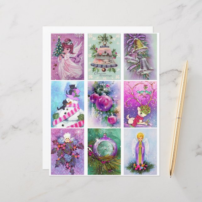 Clipart de Natal Roxo (Frente/Verso In Situ)