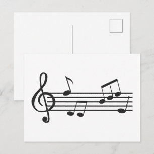Clipart de notas musicais, doodle de clave de sol