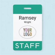 Clipe do Crachá do nome do Funcionarios Verde Emer