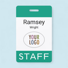 Clipe do Crachá do nome do Funcionarios Verde Emer