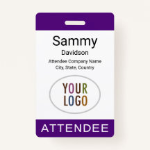 Clipe do logotipo do Crachá Royal Purple Attendede
