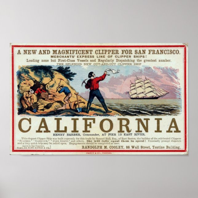 Clipper da Califórnia - Poster de Repro Histórica (Frente)