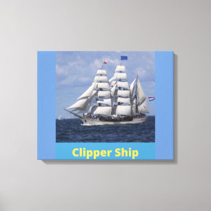 Clipper Ship British Capitão Canvas Wall Art