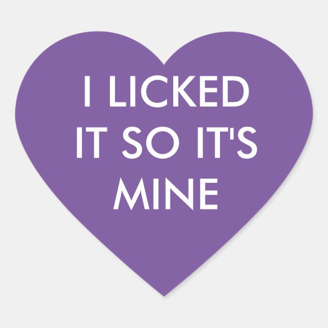 CLIQUEI-O, POR ISSO É O MEU adesivo roxo. (Frente)