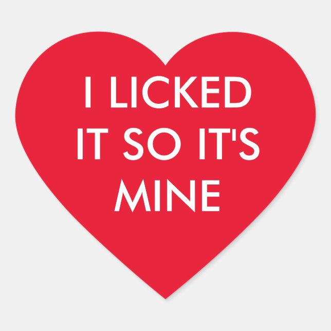 CLIQUEI-O, POR ISSO É O MEU adesivo vermelho. (Frente)