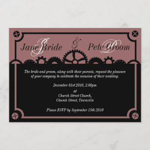 Clockwork Silhouette, convite para casamento
