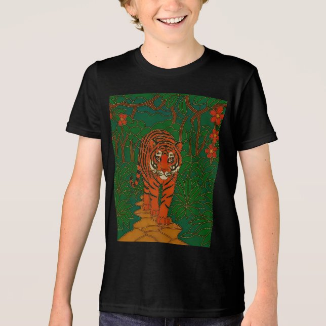Cloisonne Art Tiger on the Jungle Path (Frente)