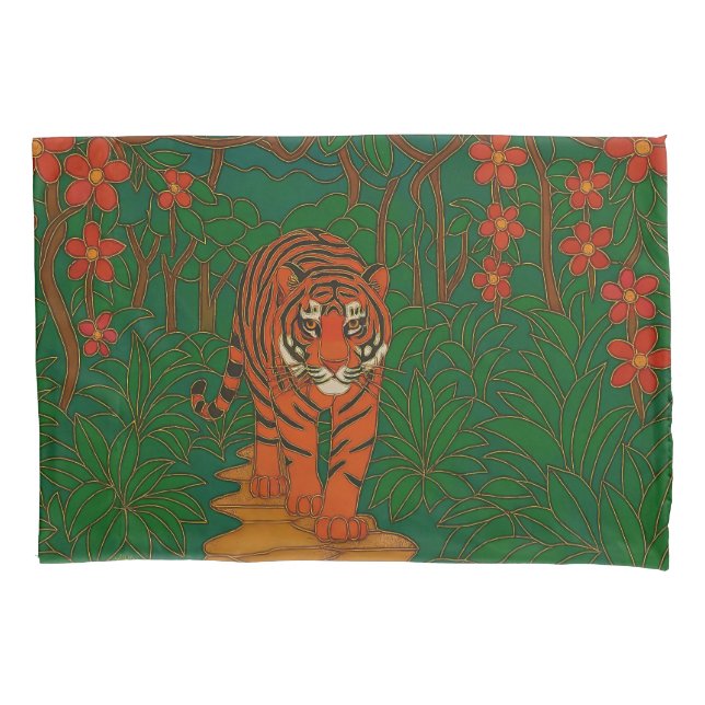 Cloisonne Art Tiger on the Jungle Path (Frente)