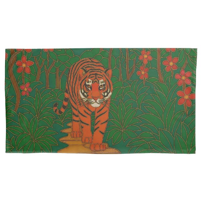 Cloisonne Art Tiger on the Jungle Path (Frente)