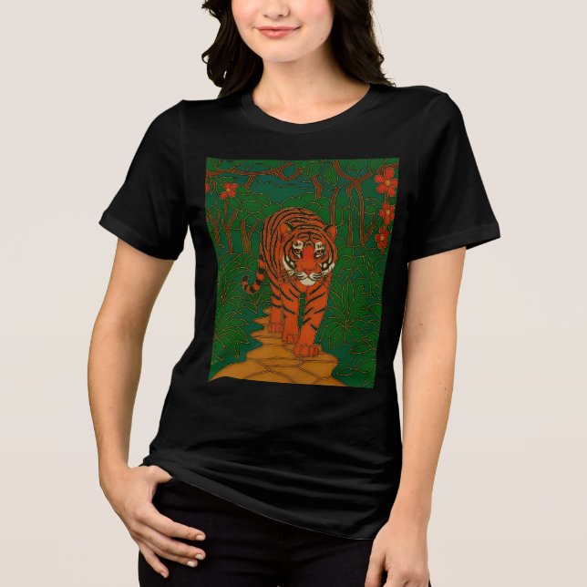 Cloisonne Art Tiger on the Jungle Path (Frente)