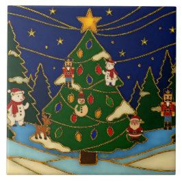 Cloisonne Art Whimsical Forest Classic Christmas