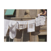 Clothesline, Trastevere, Itália Cartão postal