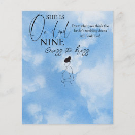 Cloud Nine Sky Blue Chá de panela adivinha jogo de