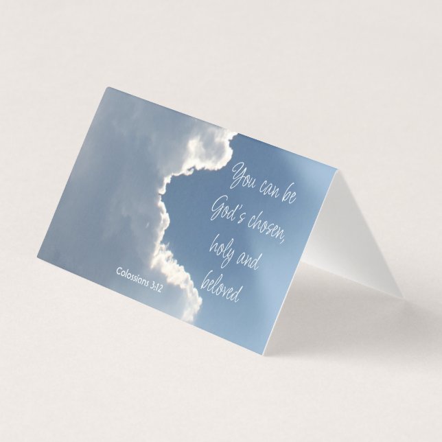 Clouds Sunlight Col 3: 12, Evangelism Card (Verso)
