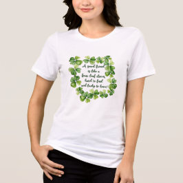Clover Citação de Amizade Boa Amiga Trevo de 4 Fol