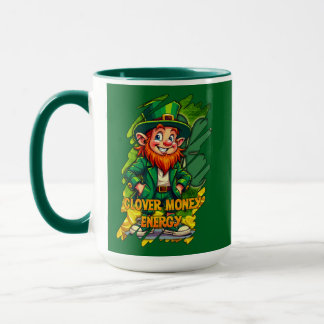 Clover Money Energy – Lucky Leprechaun - caneca