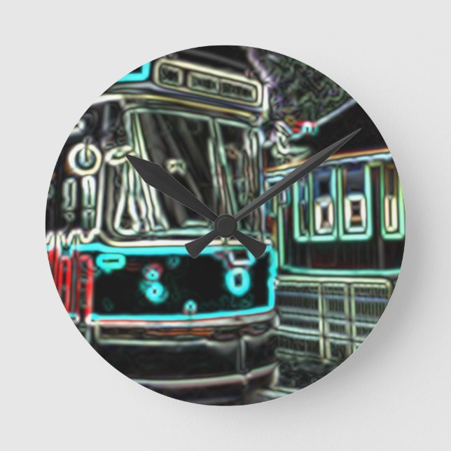 CLRV Neon a 20,3 cm de relógio de parede acrílico  (Frente)