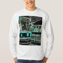 CLRV Neon na camiseta básica de capa longa masculi