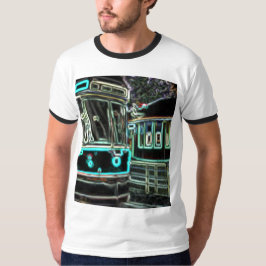 CLRV Neon na camiseta de som básica de homem