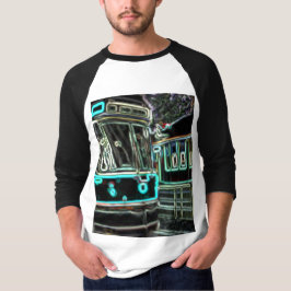CLRV Neon no Camisa T Raglan de 3/4 Capa masculino