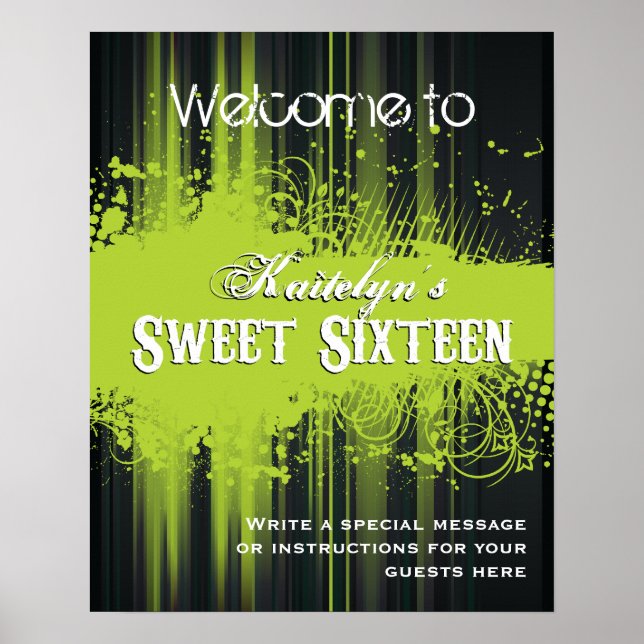 Club Flyer Look Sweet 16 Welcome Poster (Frente)