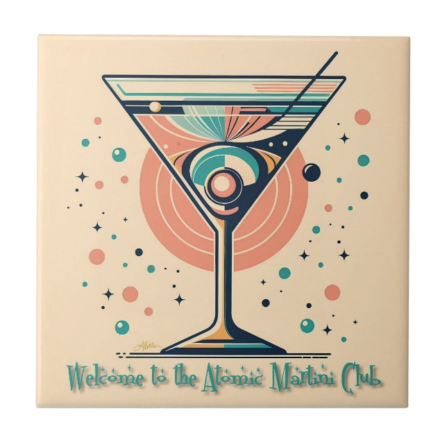 Clube da Martini Atômica Retro Futurista Idade Esp (Frente)