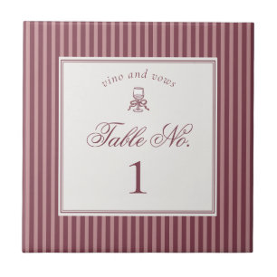 Clube da Vinha de Vinho Número da Mesa de Casament