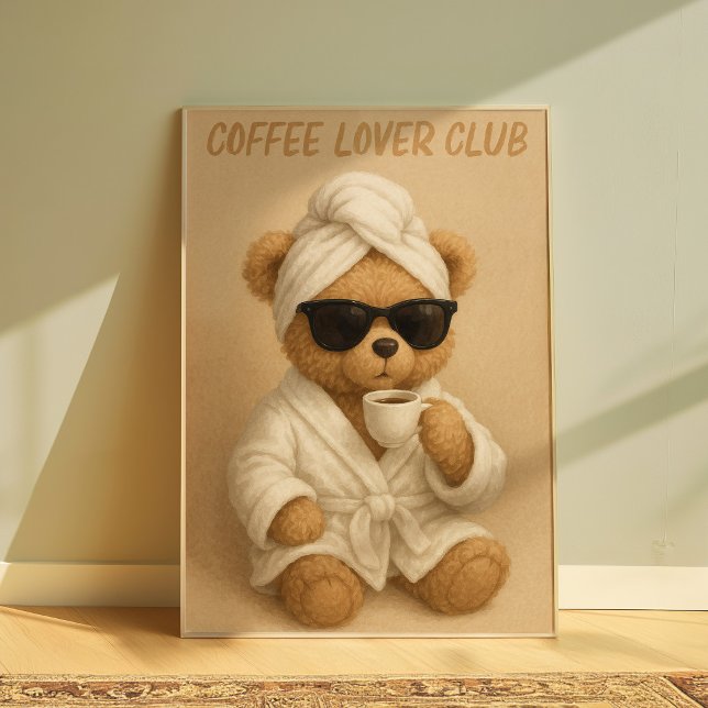 Clube de Amantes de Café Urso Teddy Bear Poster de (Criador carregado)